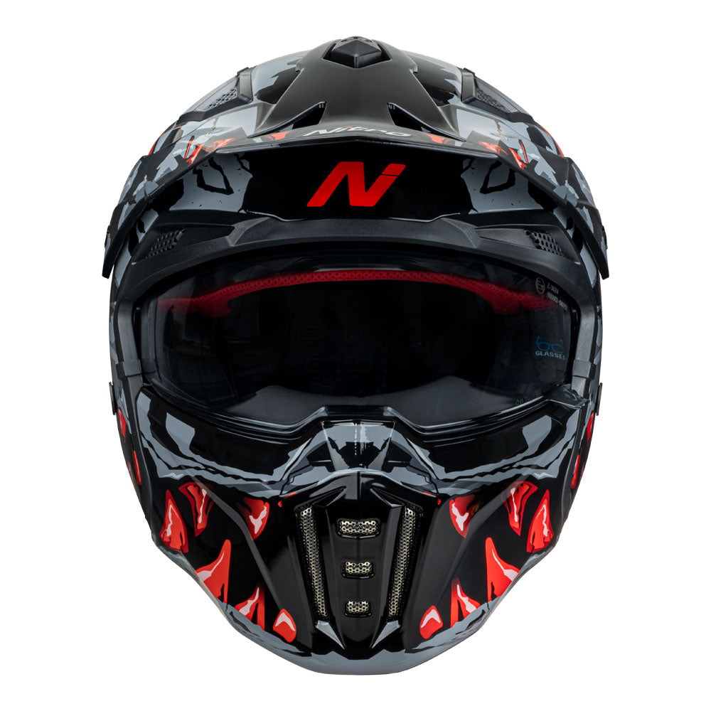 NITRO NZ302 Toxic Grey/Red L