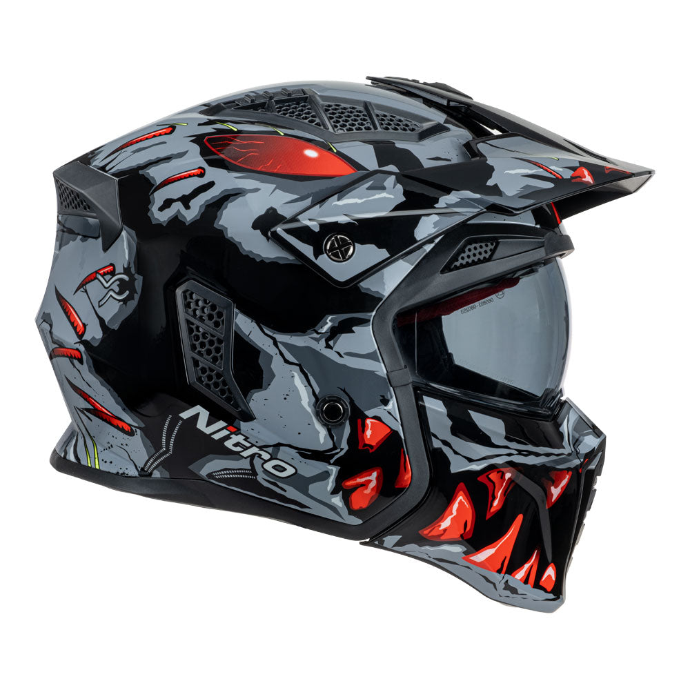 NITRO NZ302 Toxic Grey/Red XL