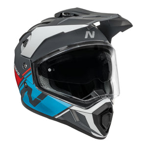 NITRO MX780 Adventure Gloss Grey/Light Blue/Red/White XL