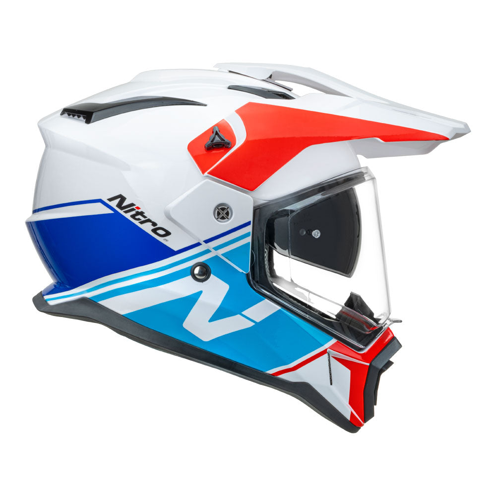 NITRO MX780 Adventure Gloss White/Light Blue/Red/Blue S