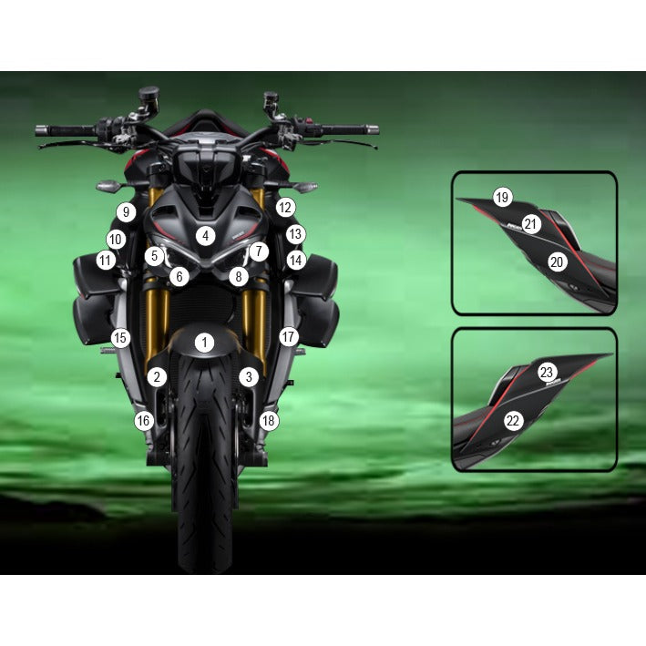 Eazi-Grip Paint Protection Film for Ducati Streetfighter V4 SP, gloss