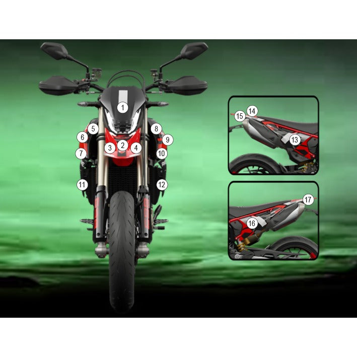 Eazi-Grip Paint Protection Film for Ducati Hypermotard 698 Mono, gloss