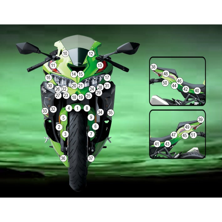 Eazi-Grip Paint Protection Film for Kawasaki Ninja ZX-4RR, gloss