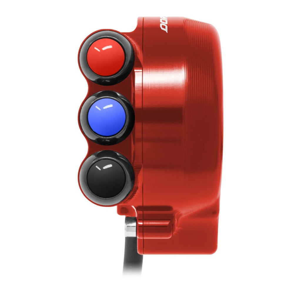Jetprime Throttle Cover with Handlebar Switch for Aprilia Dorsoduro, red