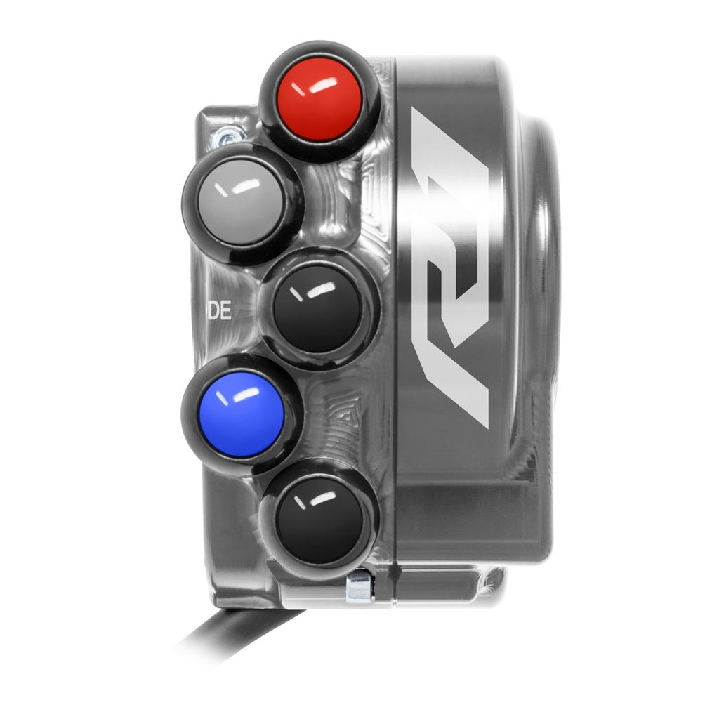Jetprime Throttle Cover with Handlebar Switch for Yamaha YZF-R1, titanium