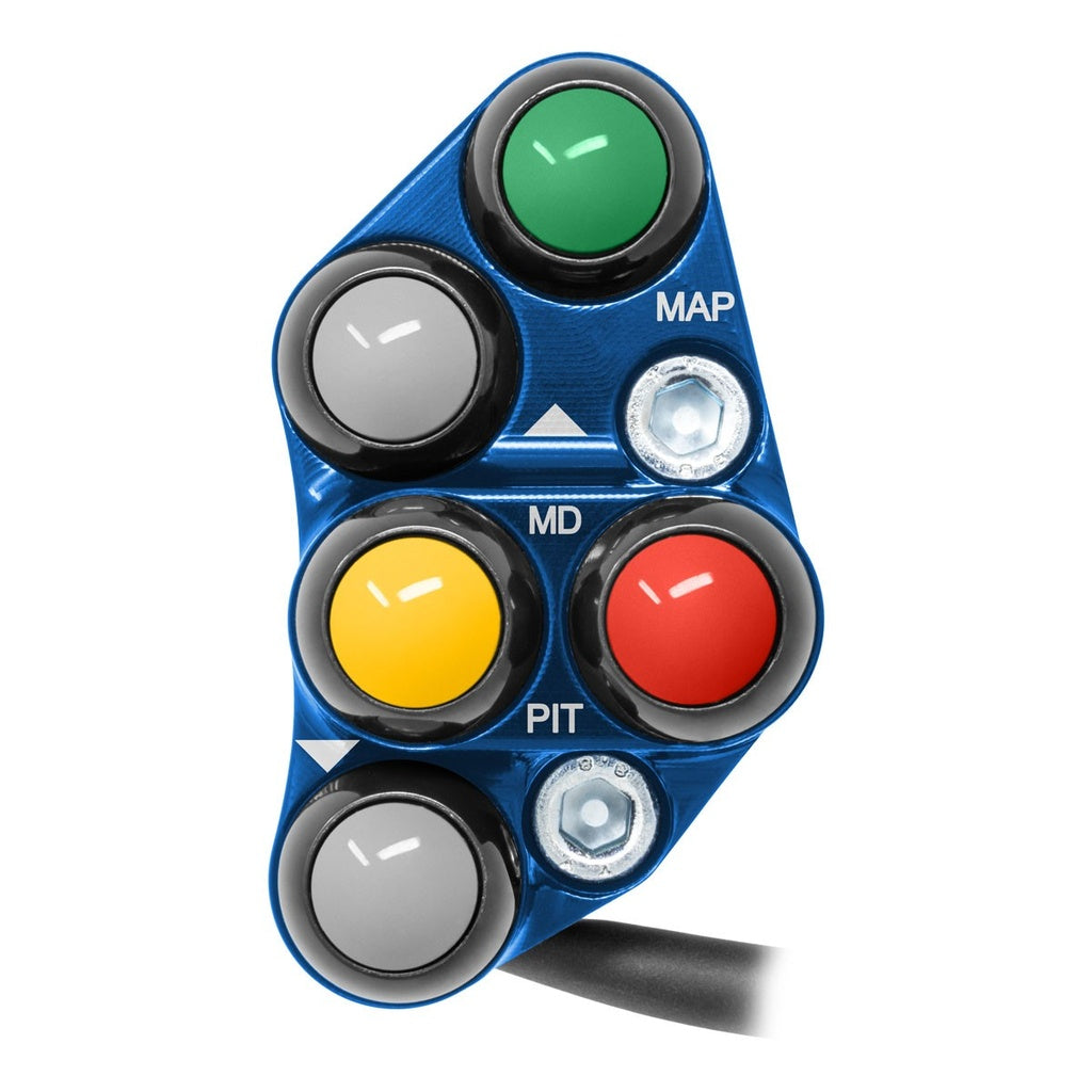 Jetprime LHS Race Handlebar Switch for Yamaha YZF-R1, blue