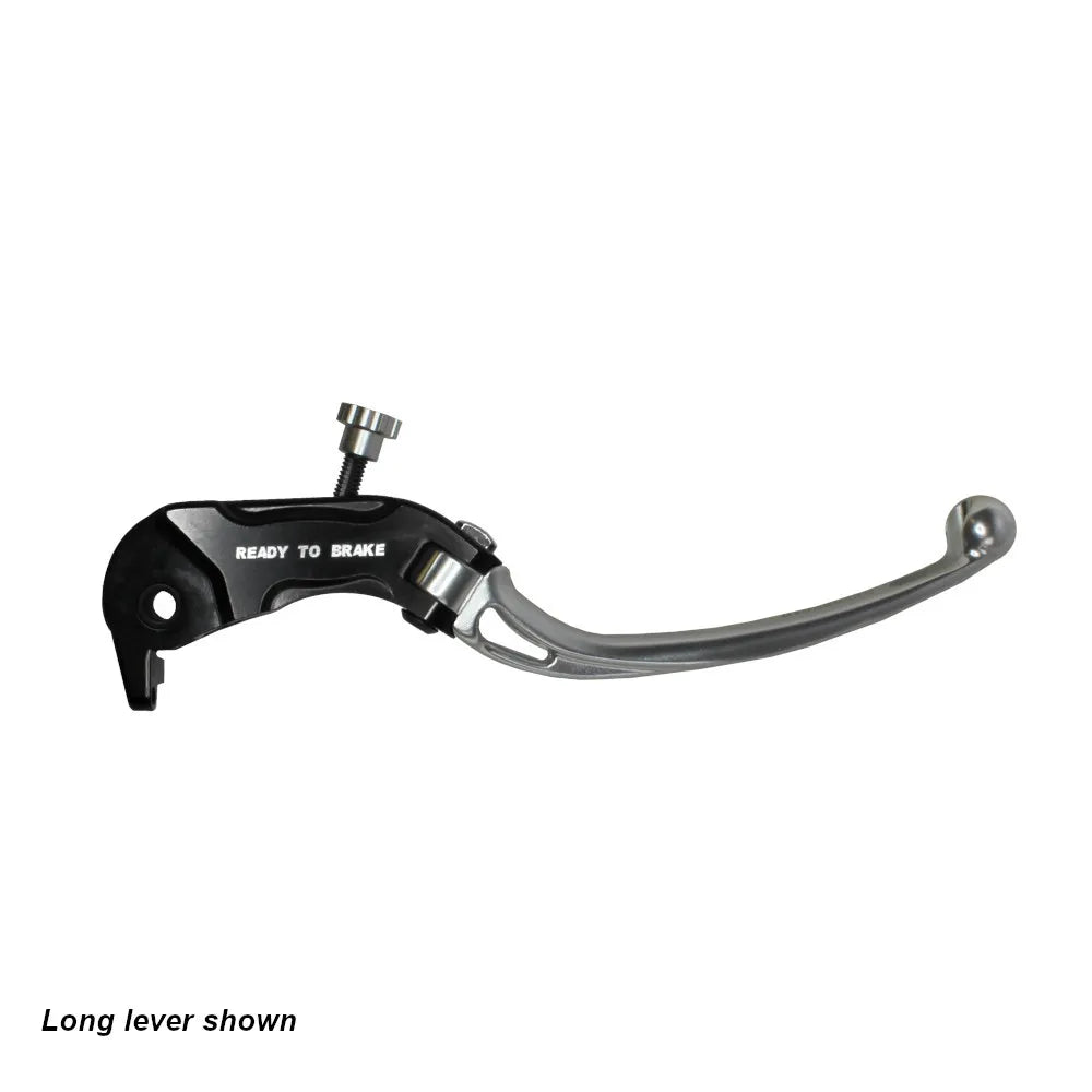 Accossato Folding Brake Lever for Ready to Brake master cylinders, short silver 18mm no eyelet