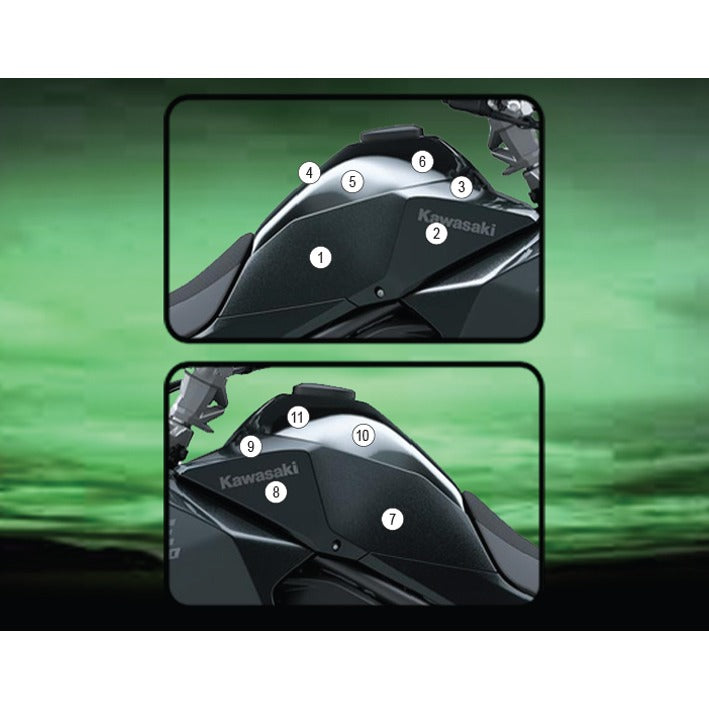 Eazi-Grip Tank Protection Film for Kawasaki KLE500, gloss