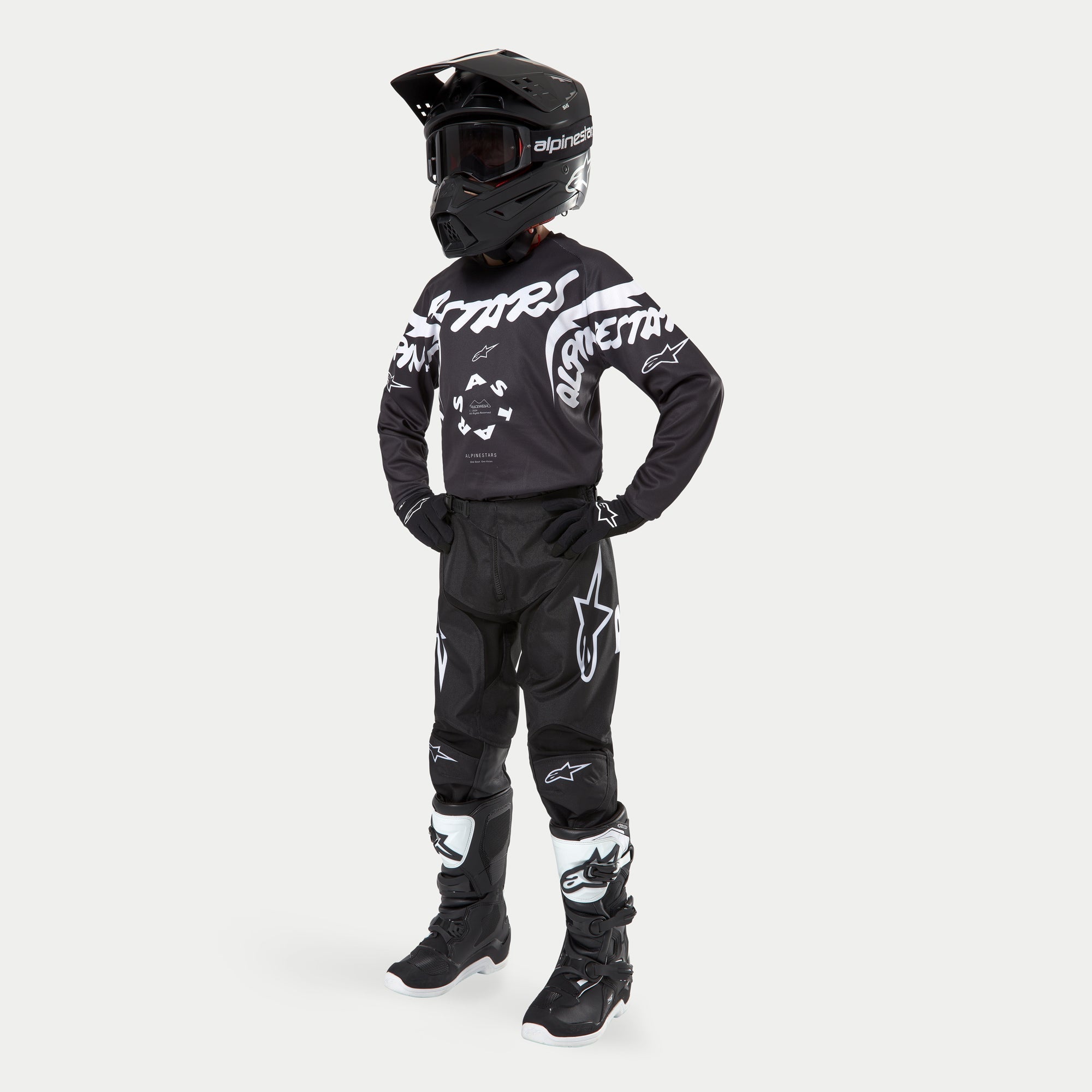 Alpinestars 2024 Youth Racer Hana Pants - Black/White