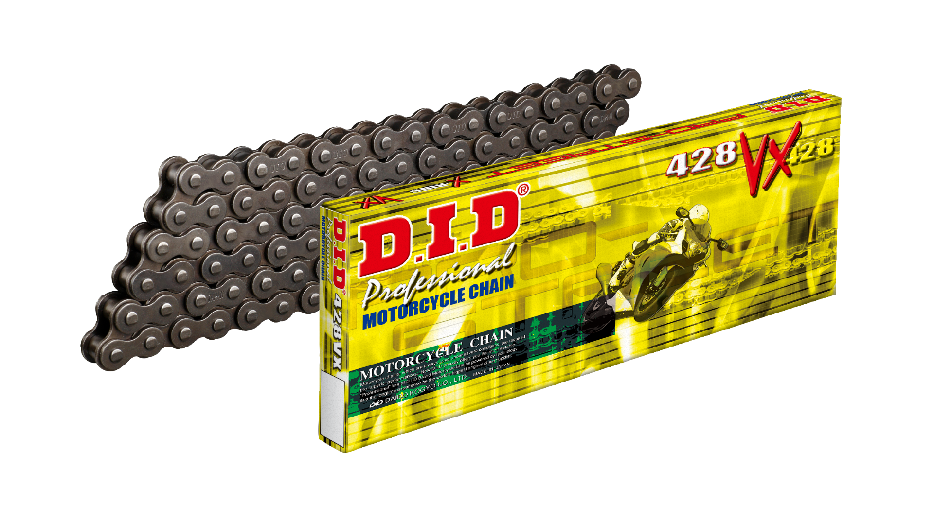 DID #428 VX Pro X-Ring 120L FJ - Clip BK