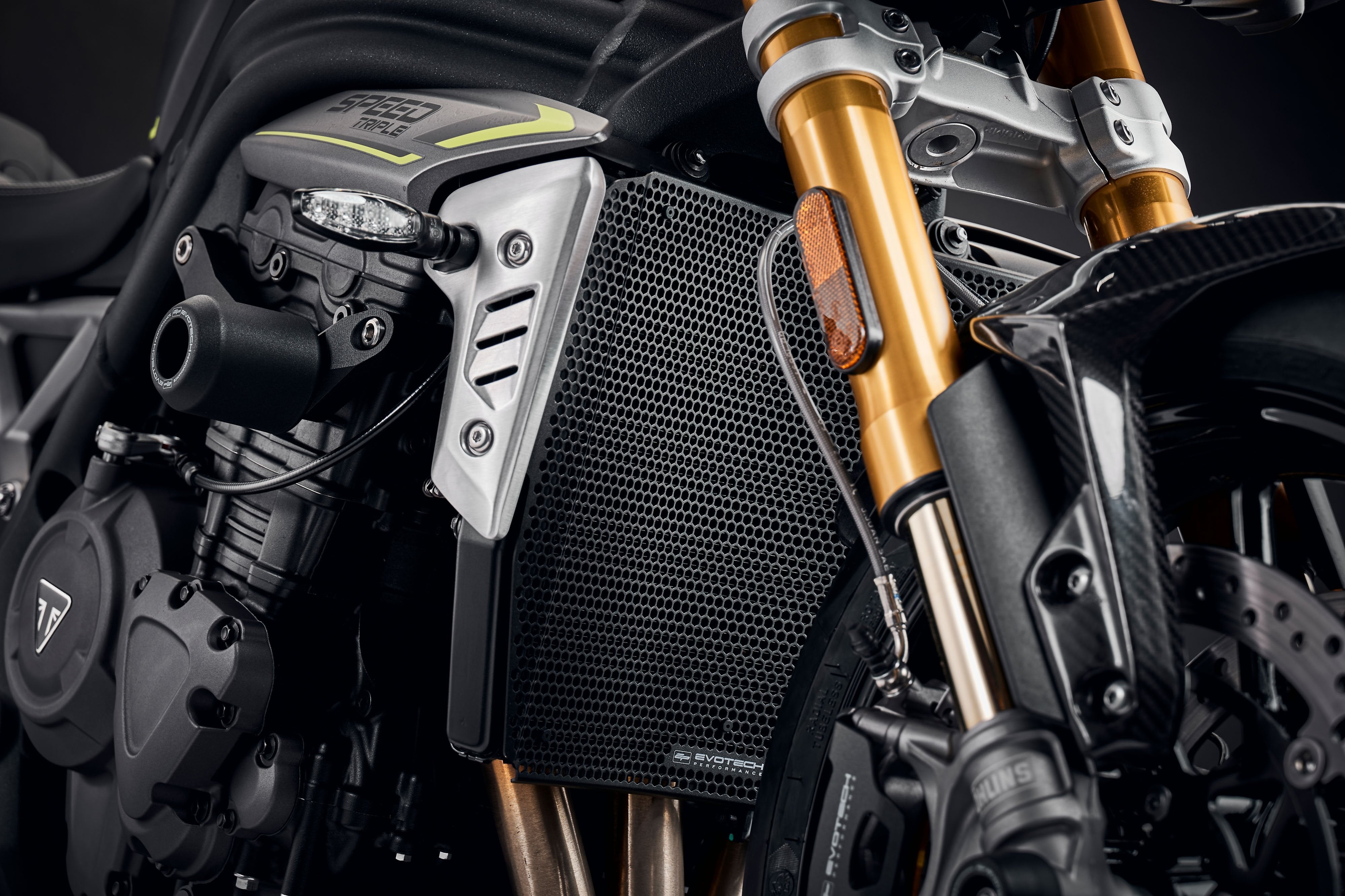 Evotech Radiator Guard (Black) - Triumph Speed Triple 1200 RS (2021 - 2024)
