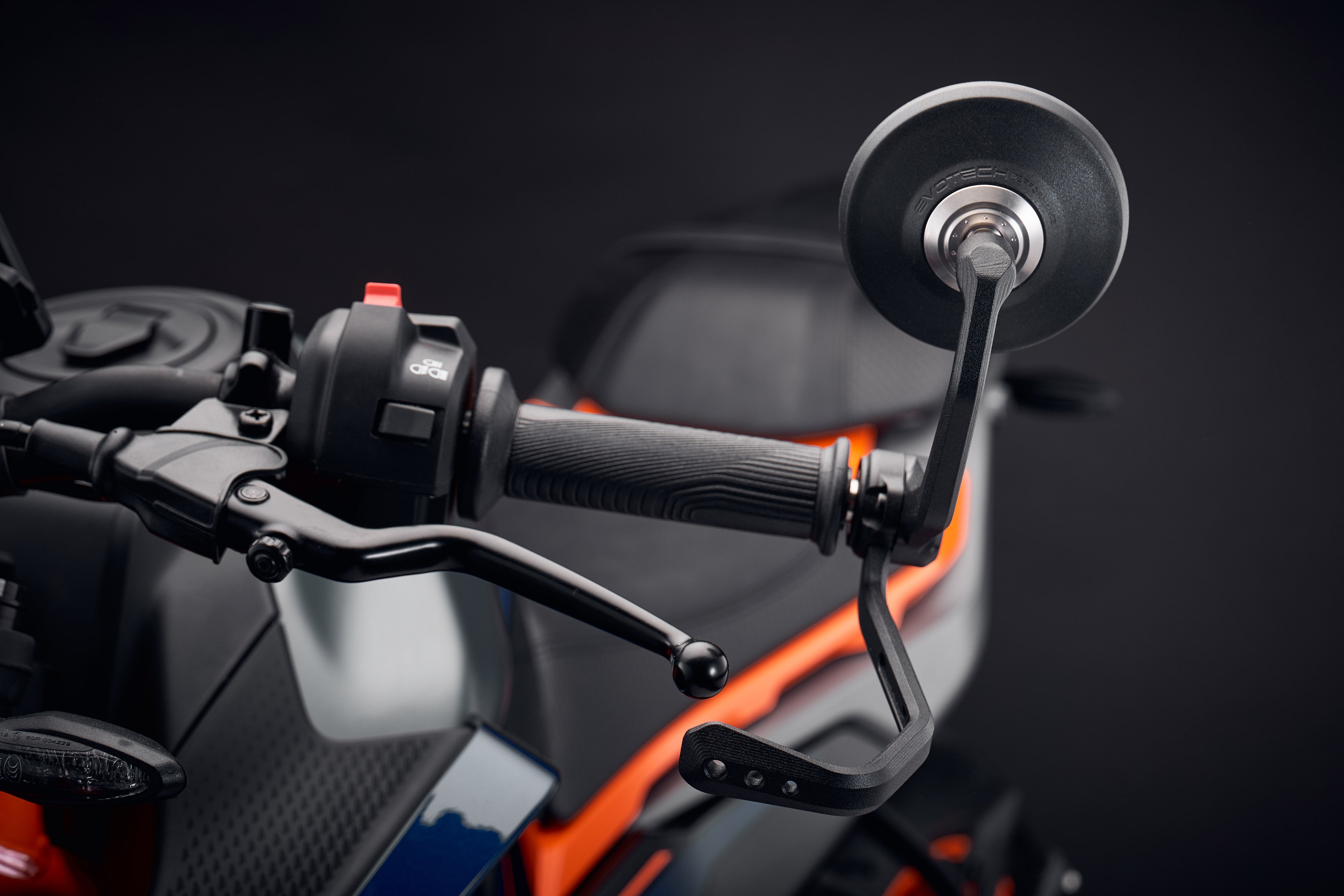 Evotech Bar End Mirrors / Brake and Clutch Protector Kit (Retro) - KTM 390 Duke (2024+)