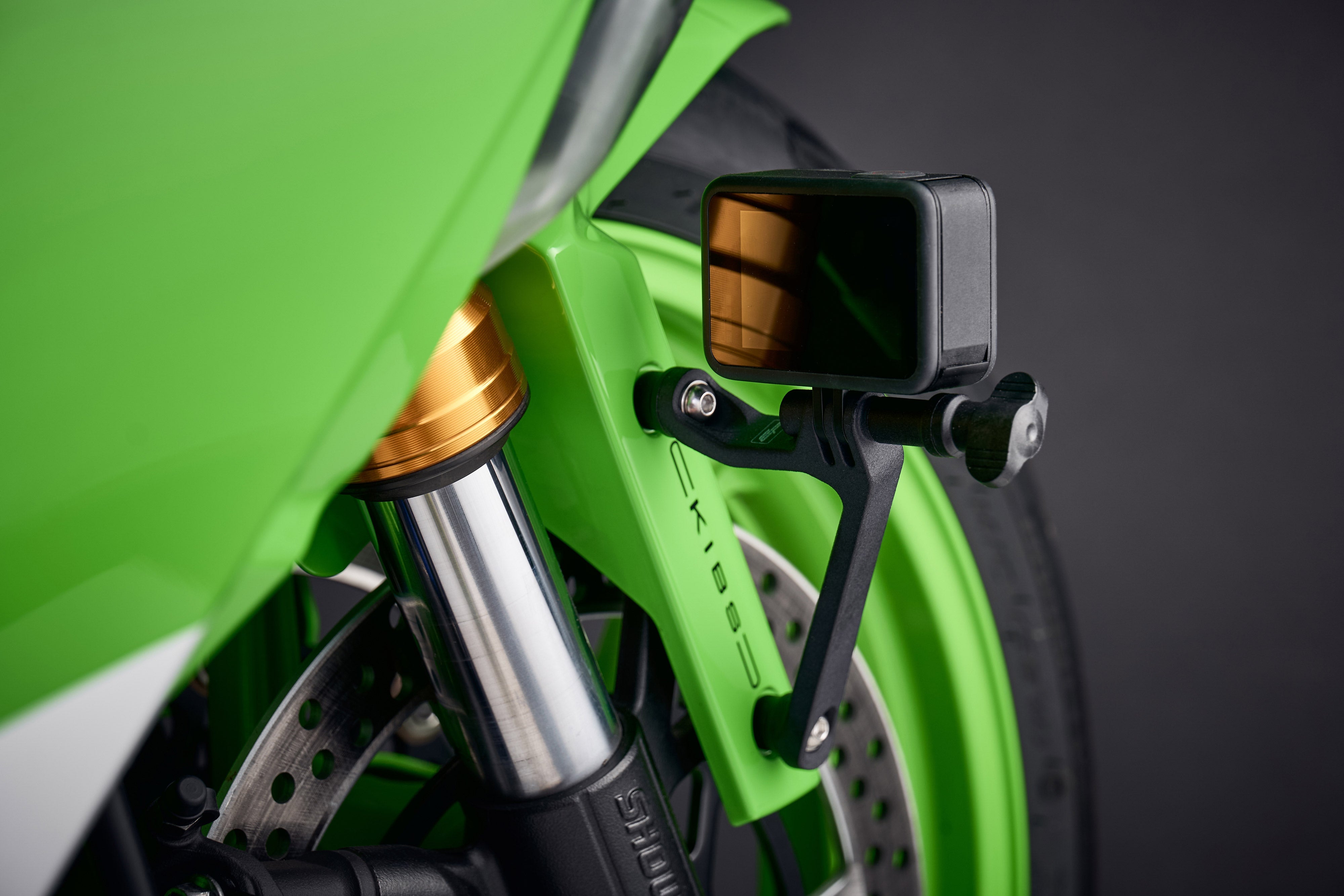Evotech Action / Safety Camera Front Mudguard Mount - Kawasaki Ninja H2 SX (2018+)