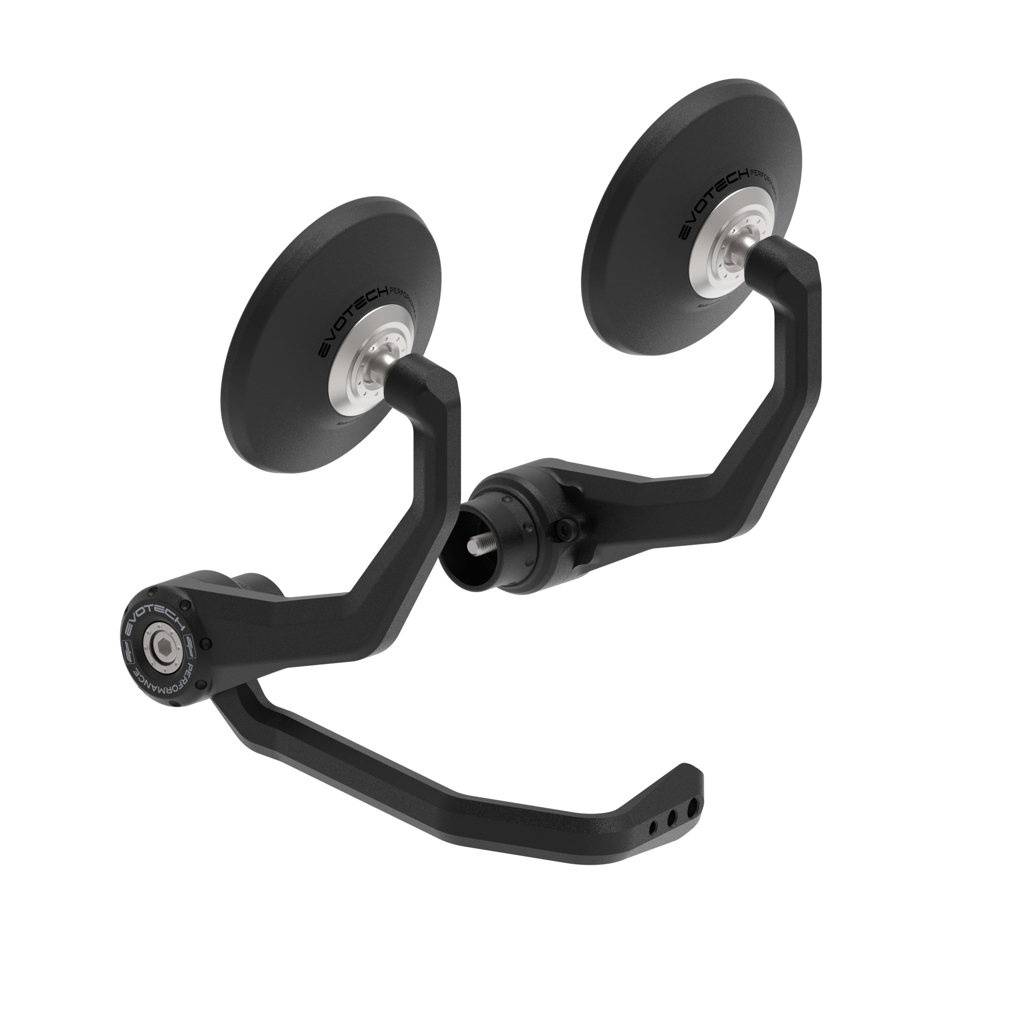 Evotech Bar End Mirrors / Brake Protector (Retro) - Triumph Bonneville T100 Black (2017 - 2025)