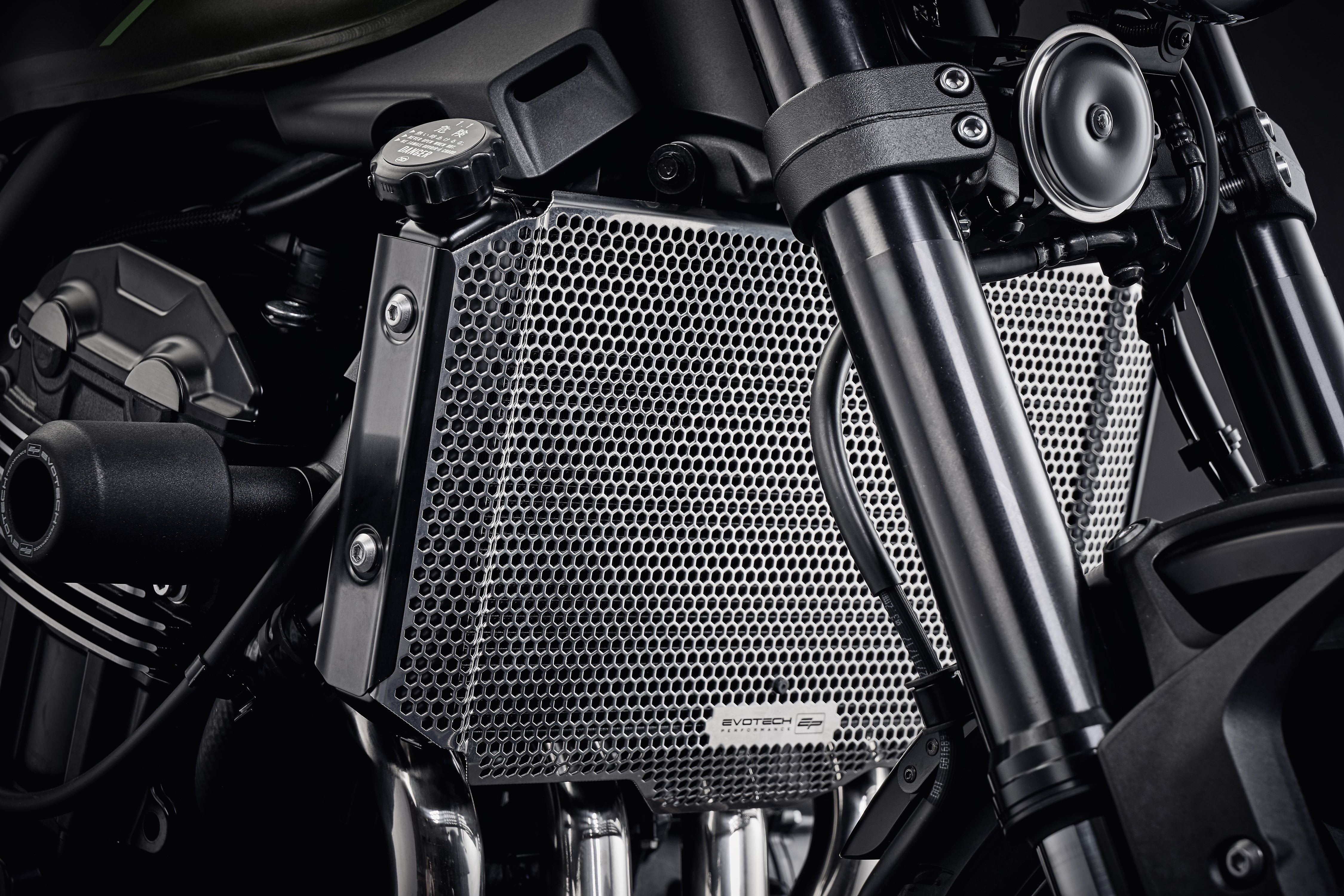 Evotech Kawasaki Z900RS Radiator Guard (2018 - 2020) (Stainless Steel)