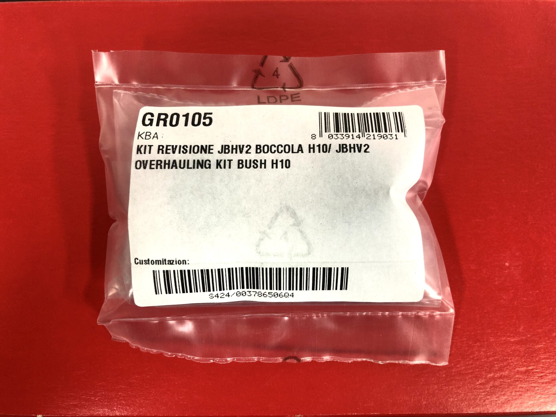 Service Kit for JBHV2 Overhauling bush h10
