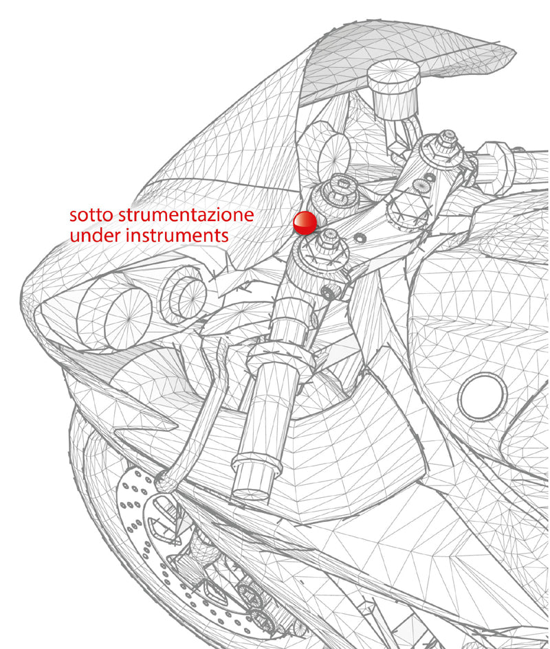 SSW - Steering Damper (KITC) - Red - Under Instruments Mounting