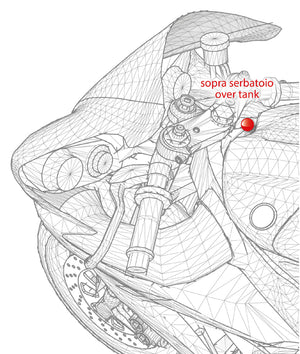 SSW - Steering Damper (KITT) - Black - Over Tank Mounting