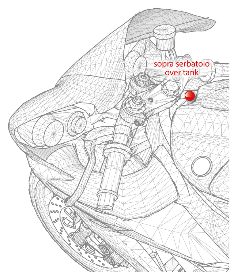 SSW - Steering Damper (KITT) - Red - Over Tank Mounting