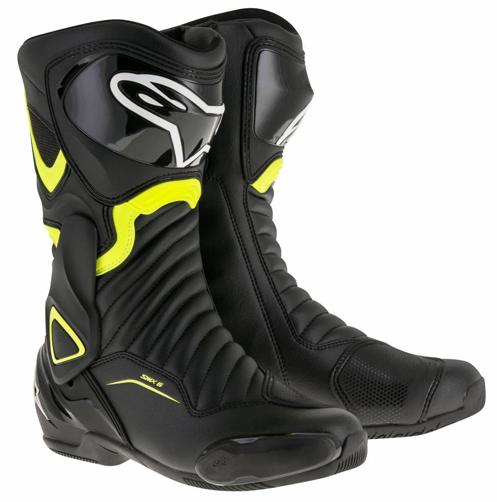 Alpinestars SMX 6 V2 Boots Black/Fluro Yellow