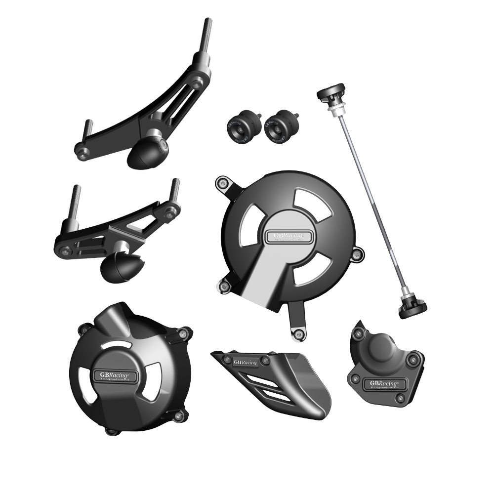 GBRacing Crash Protection Bundle (Race/8mm) Triumph Daytona 675 Street Triple R