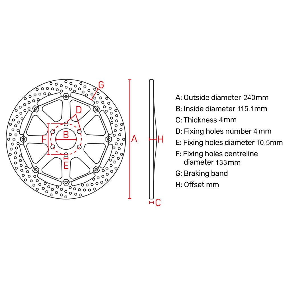 FERODO Brake Disc FMD0239MXR