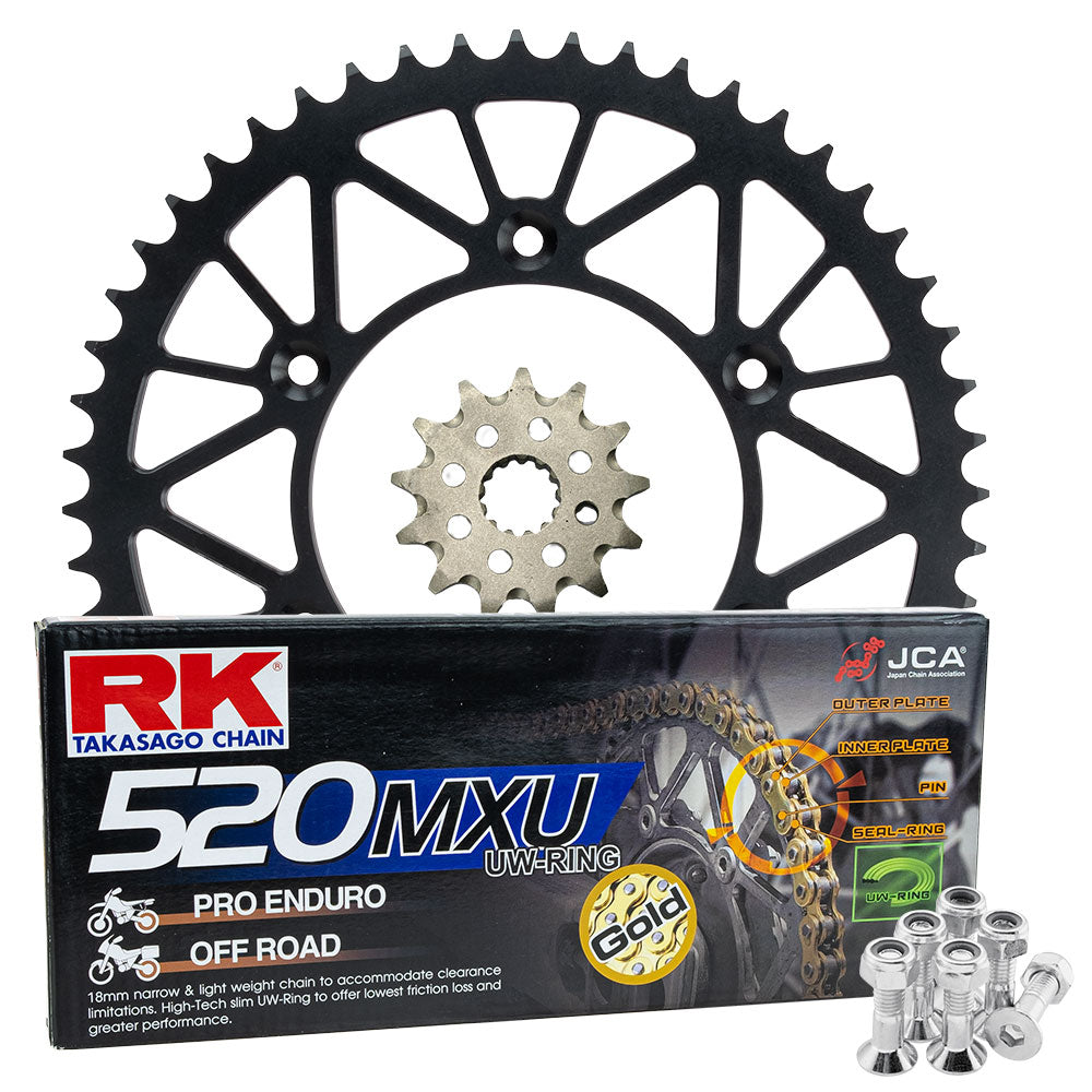 RK Racing Chain & Sprocket Kit Gold/Red 13/48