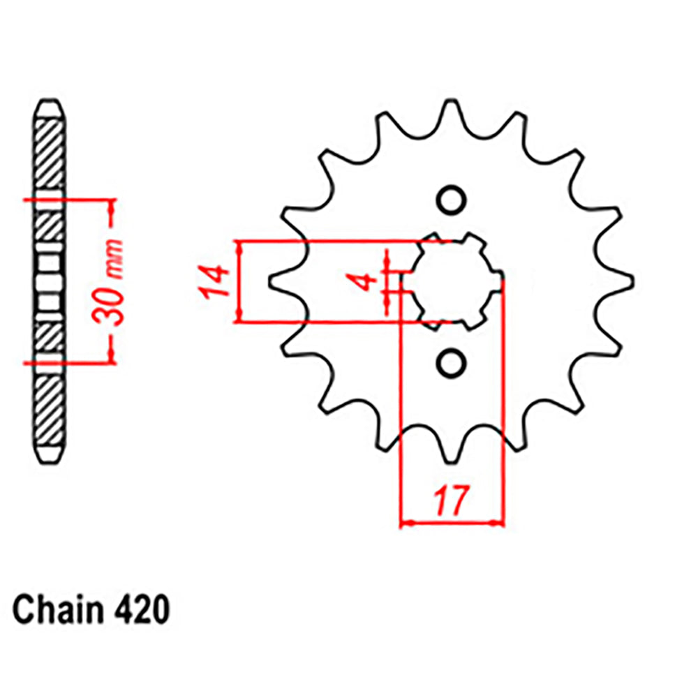 Front Sprocket KAWASAKI HONDA 420