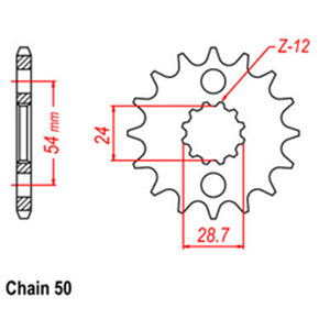 Front Sprocket With Rubber Cush 17T 530P