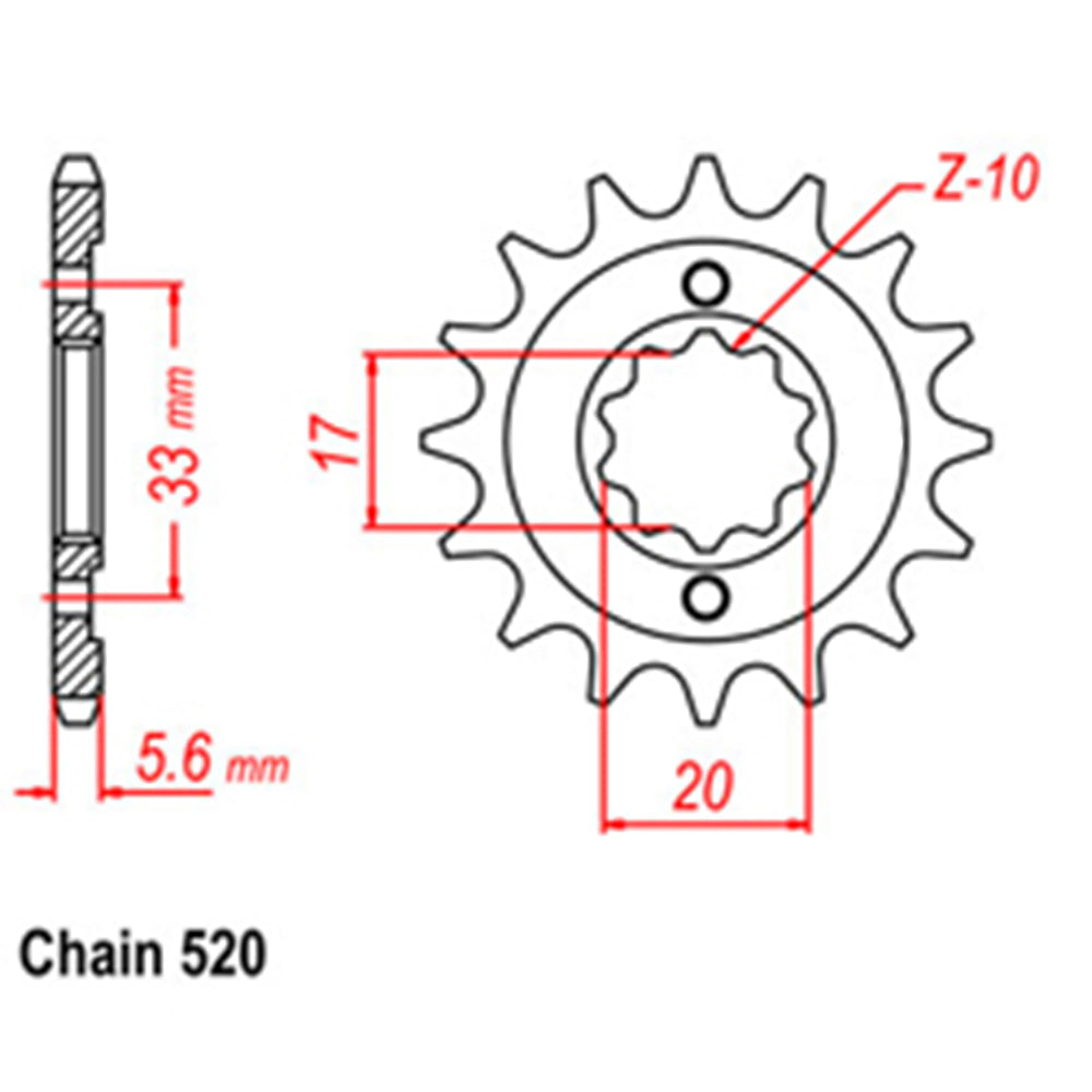 Front Sprocket KAWASAKI SUZUKI 520