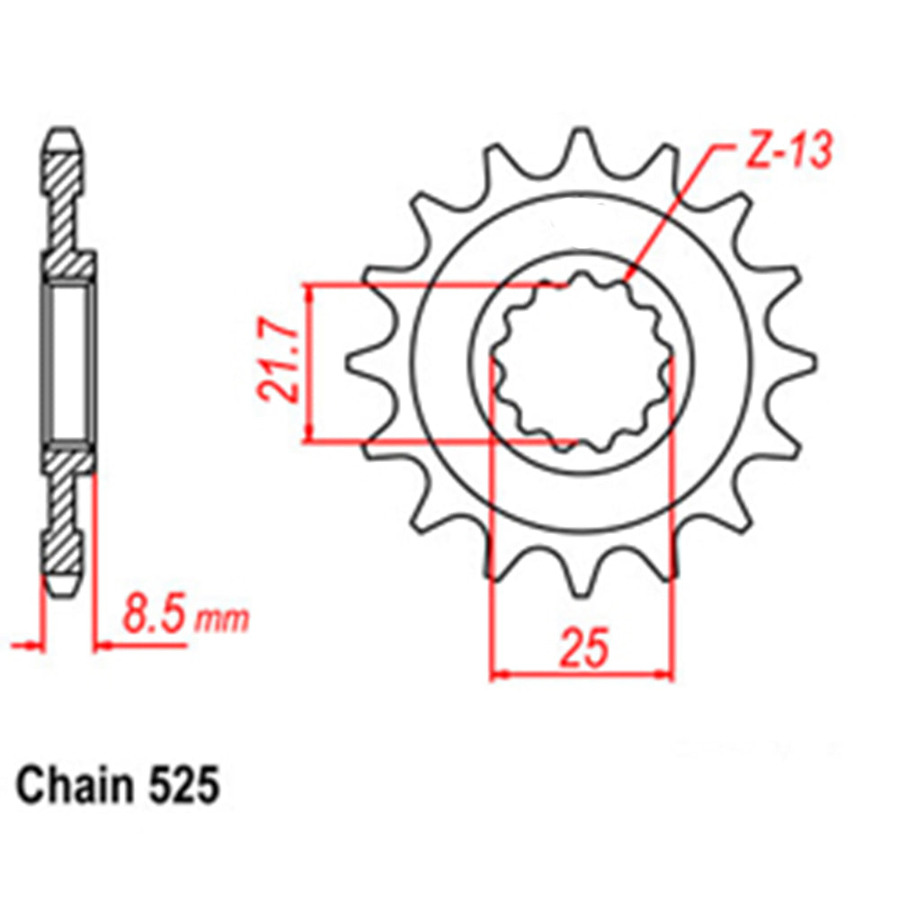 Front Sprocket KAWASAKI 525