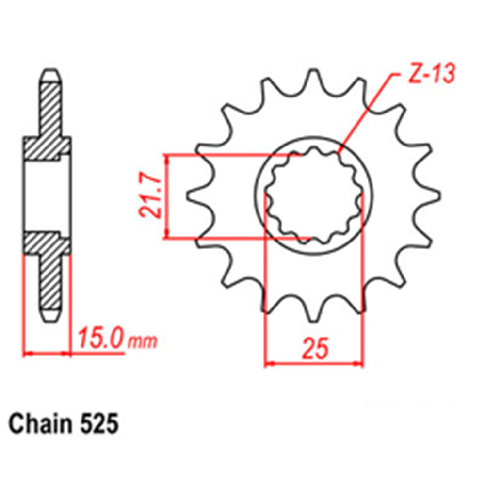 Front Sprocket KAWASAKI 525