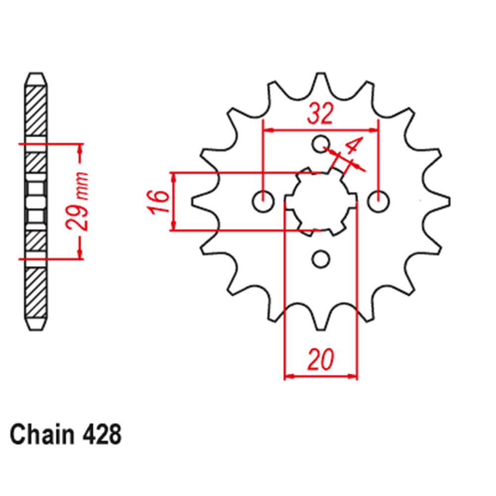 Front Sprocket SUZUKI 428