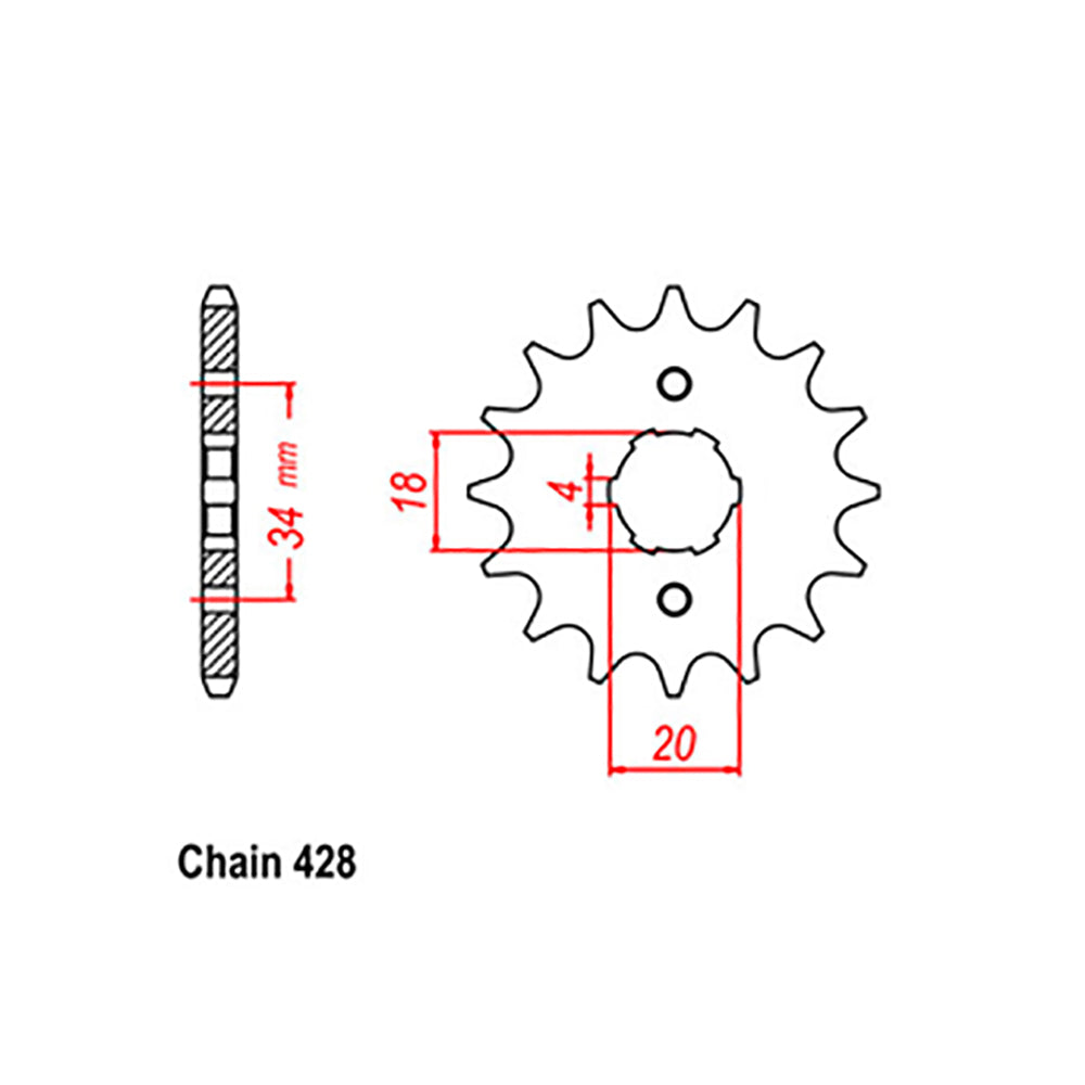 Front Sprocket HONDA 428