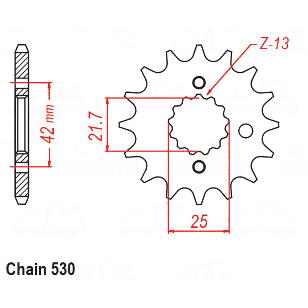 Front Sprocket With Rubber Cush 16T 530P