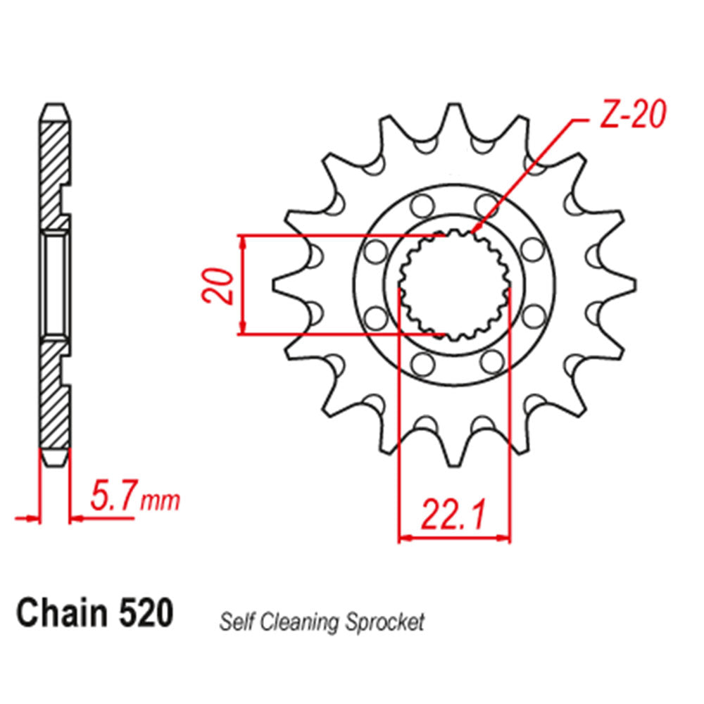 Front Sprocket YAMAHA 520