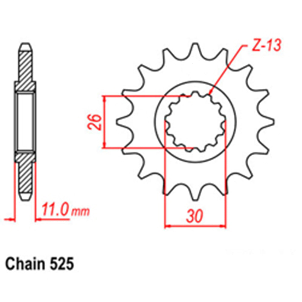 Front Sprocket With Rubber Cush 15T 525P