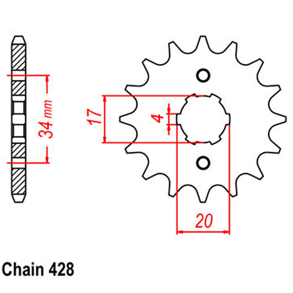 Front Sprocket MERCURY 428*
