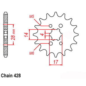 Front Sprocket HONDA 428
