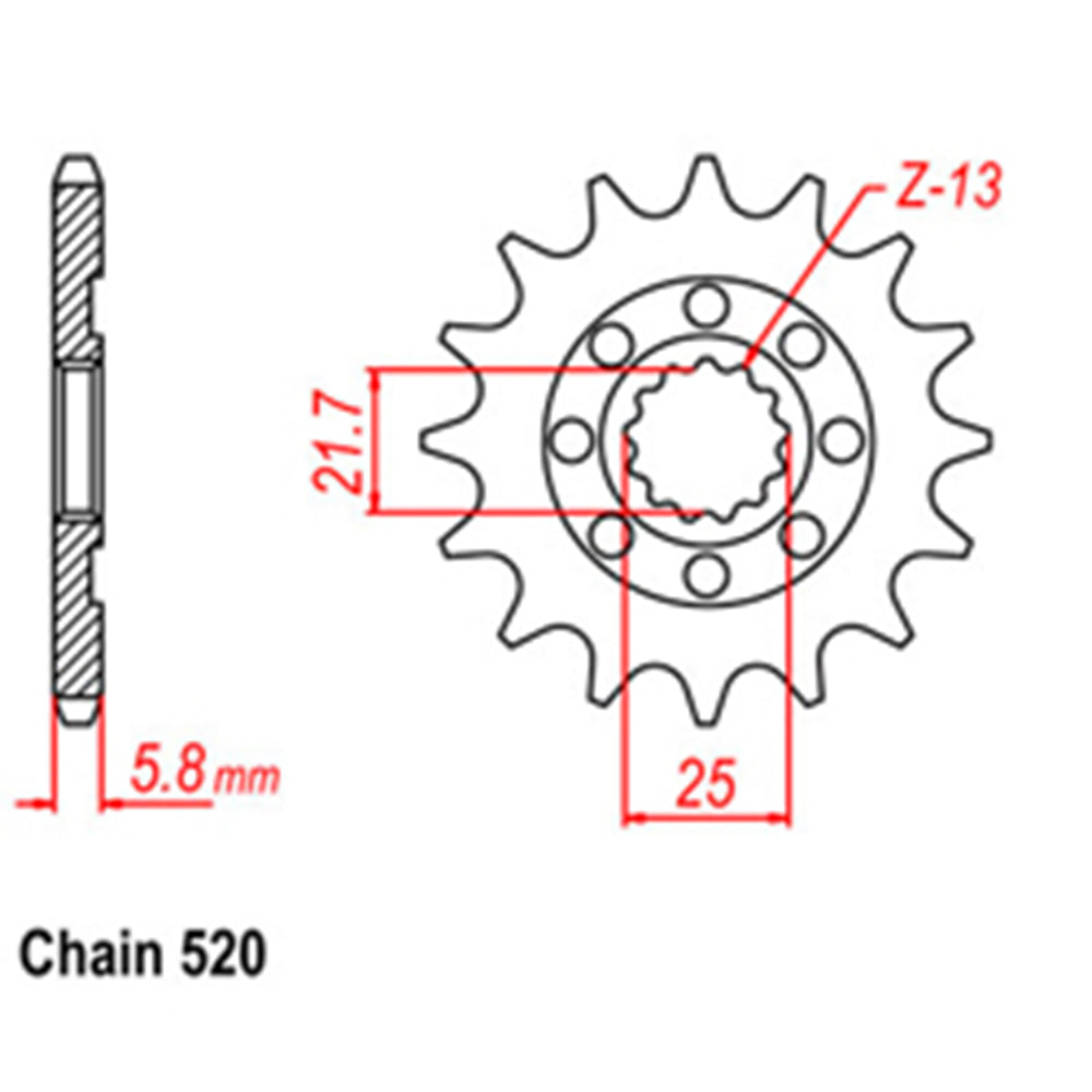 Front Sprocket KAWASAKI 520
