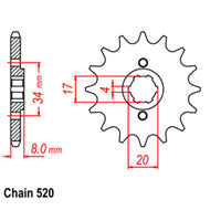 Front Sprocket HONDA 520