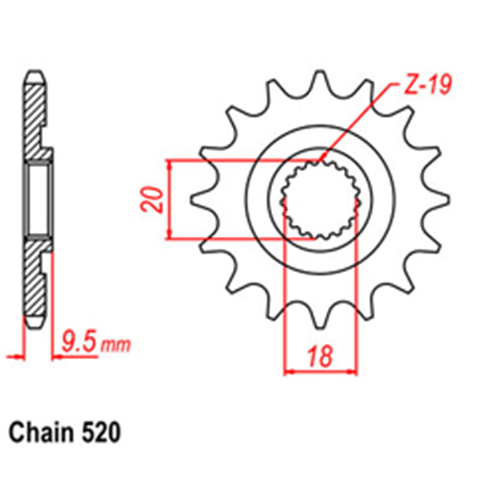 Front Sprocket HONDA 520*