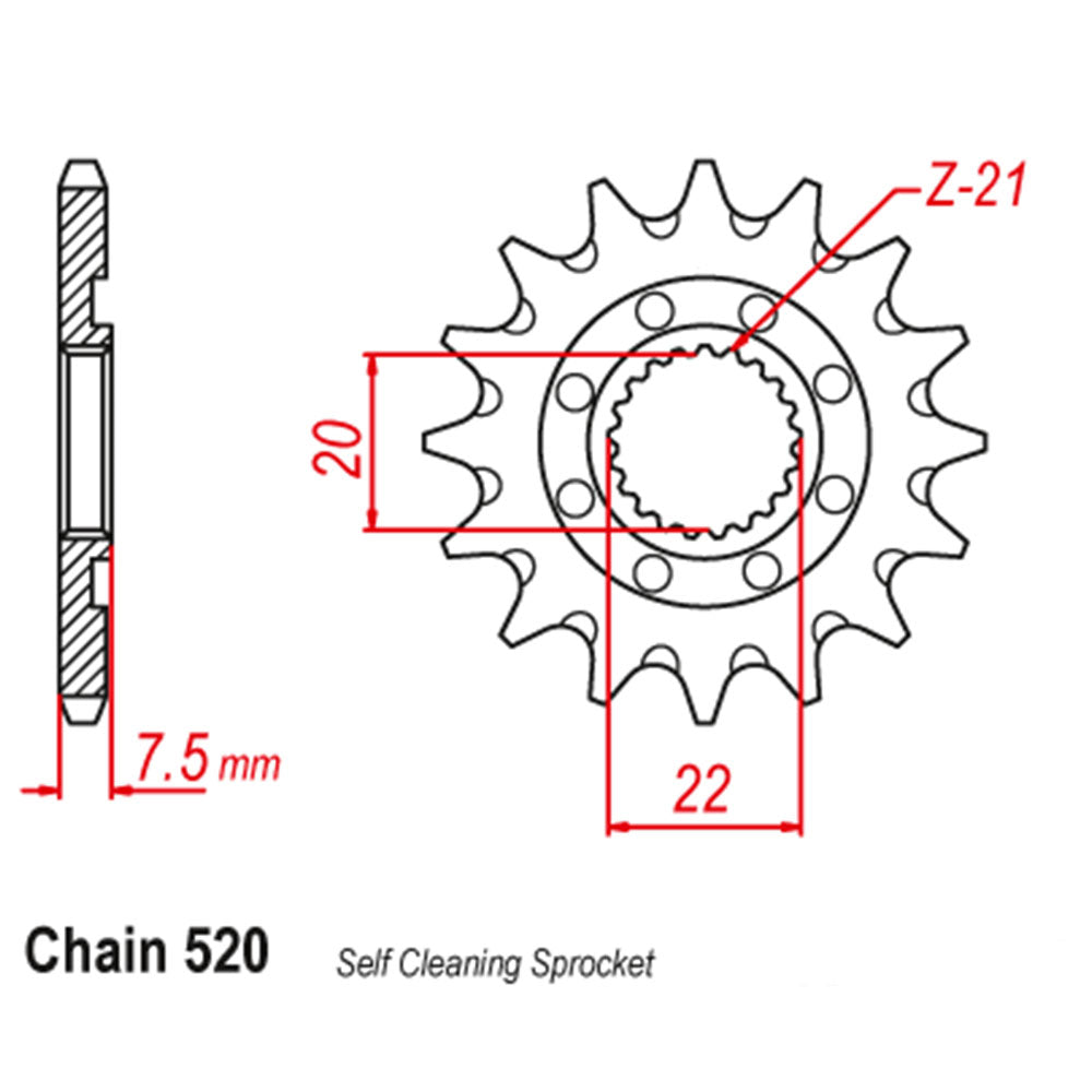 Front Sprocket HONDA 520