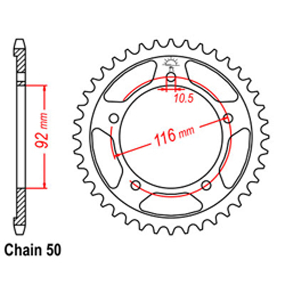 Rear Sprocket KAWASAKI 530