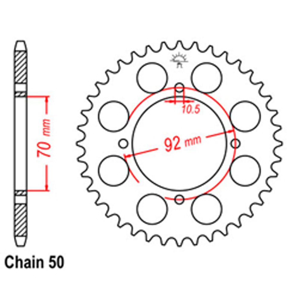 Rear Sprocket KAWASAKI 530*