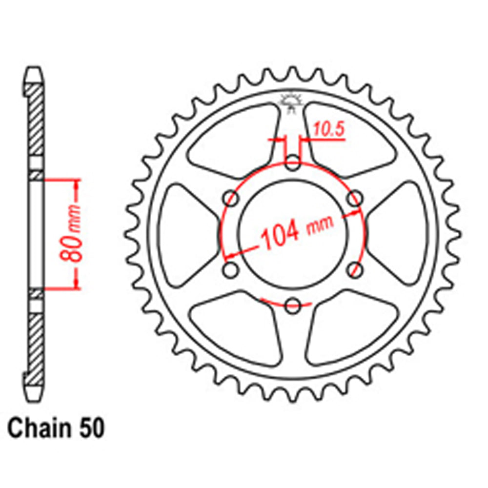 Rear Sprocket KAWASAKI 530