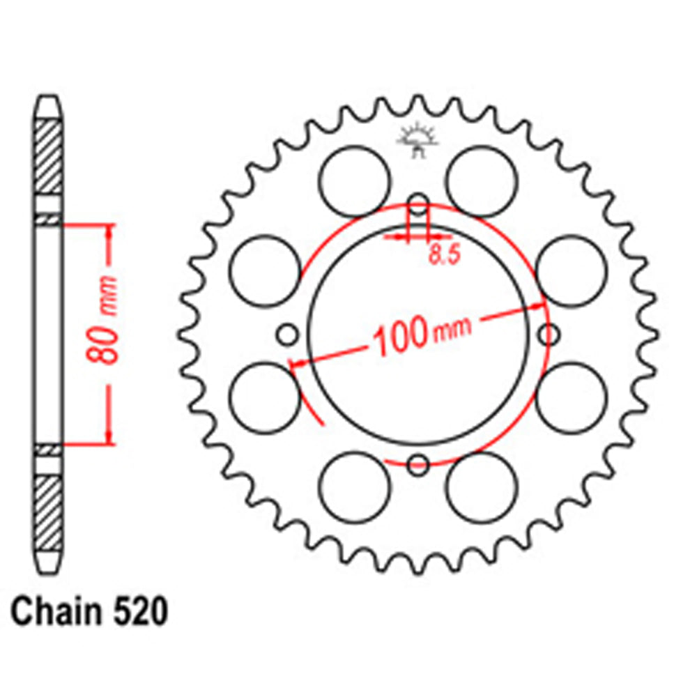 Rear Sprocket SUZUKI 520*