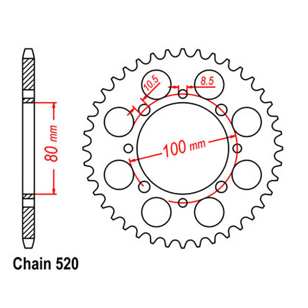 Rear Sprocket SUZUKI 520