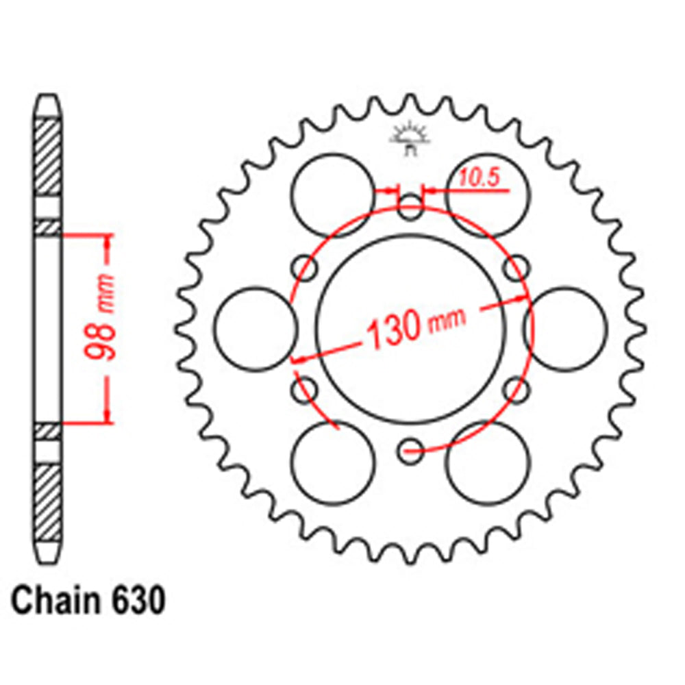 Rear Sprocket KAWASAKI 630