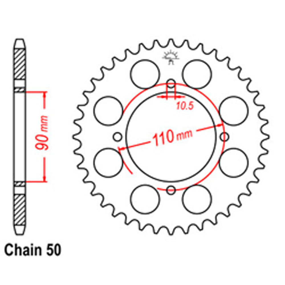 Rear Sprocket YAMAHA 530*